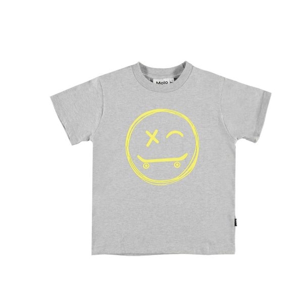 Molo | T-shirt Roox Smiley, grå