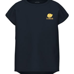 Name It T-shirt - NkfVarutti - Dark Sapphire m. Citron