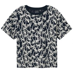 Name It T-shirt - NkmValther - Dark Sapphire/Palms