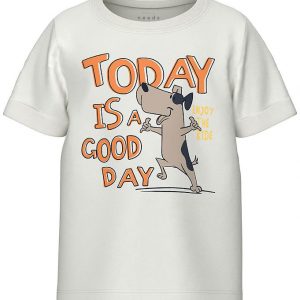 Name It T-Shirt - NmmVux - Bright White/Happy Dog