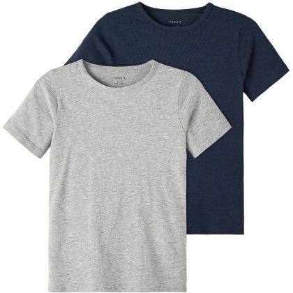 Name It T-shirt – Noos – NkmT-shirt – 2-pak – Dark Sapphire & Gr
