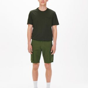 Only & Sons Cam Stage Cargo Shorts - Olive Night Small