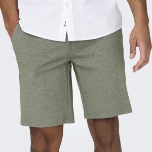 Only & Sons Mark Melange Shorts - Olive Night Small