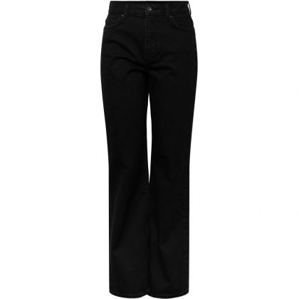 PIECES dame HW jeans PCHOLLY – Black Denim