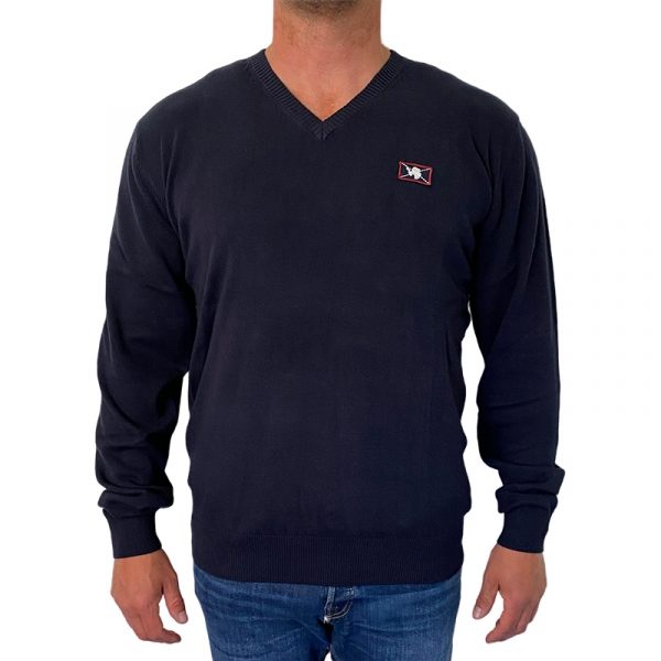 Sweatshirt Wilford Knit fra Vinson Camp i Dark Sapphire