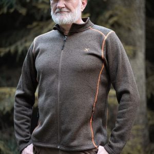 Troels - Fleece Sweater - Wood Brown Small