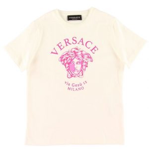 Versace T-shirt - Hvid m. Pink Logo