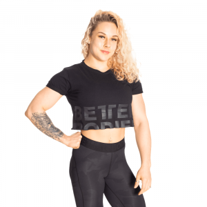 Better Bodies Astoria Cropped Tee Black