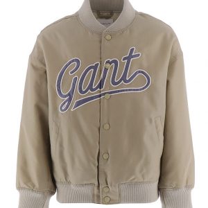 GANT Sommerjakke - Script Logo Varsity - Beige Green