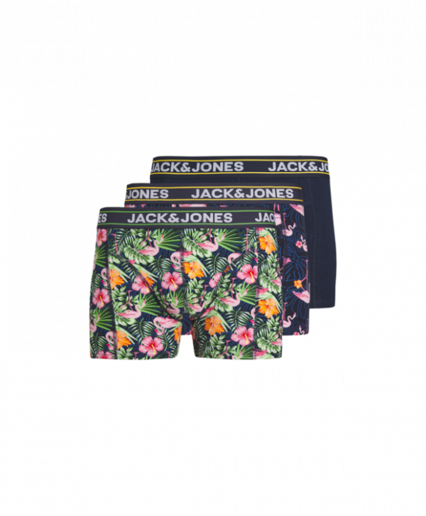 Jack & Jones 3pak printede underbukser/boksershorts i tre farver til herre