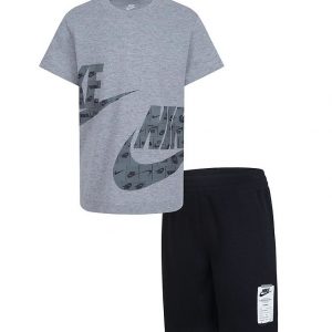 Nike Shortssæt - Shorts/T-shirt - Sort/Grå