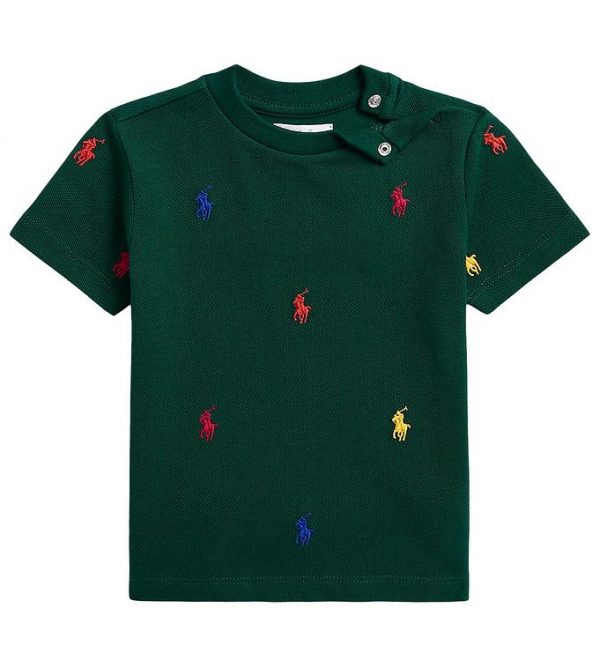 Polo Ralph Lauren T-shirt - Grøn m. Logoer