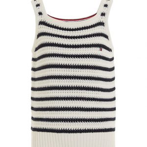 Tommy Hilfiger Top - Strik - Stripe Crochet - Calico/Desert Sky