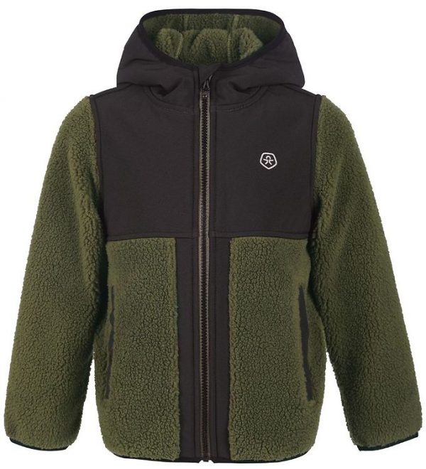 Color Kids Fleecejakke - Dark Olive