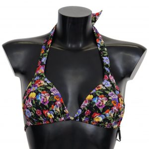 Dolce & Gabbana Chic Floral Printed Bikini Top