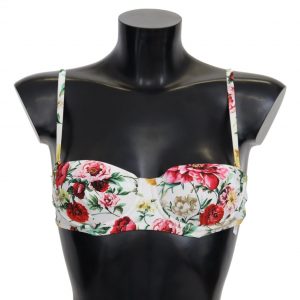 Dolce & Gabbana Elegant Floral Bikini Top - Summer Chic