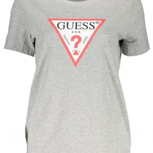 Guess Jeans Elite Gray Organic Cotton Tee for Her