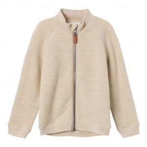 NAME IT Merinould Cardigan Mino White Pepper