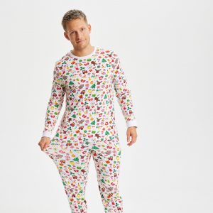 Årets julepyjamas: Hvid Pyjamas - herre / mænd.