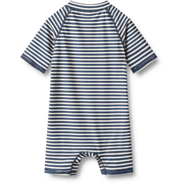 Baby UV Svømmedragt Cas, Indigo Stripe, Wheat