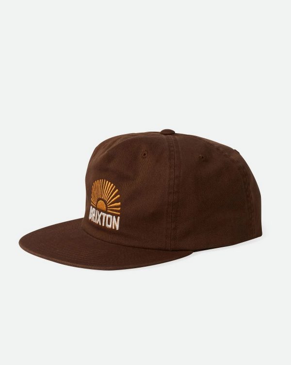 Brixton Sol Snapback Cap Brun