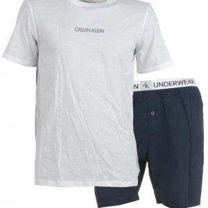 Calvin Klein pyjamas sæt, Woven, hvid-navy - 140 - 10-12år