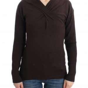 Cavalli Chic Keyhole Virgin Wool Sweater