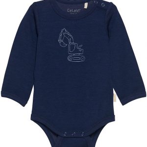 CeLaVi Body l/æ - Uld - Dark Blue m. Print