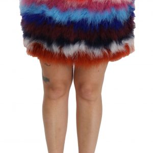 Dolce & Gabbana Chic Feather Embellished High Waist Skirt