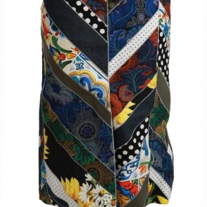 Dolce & Gabbana Elegant Geometric Print High-Waist Skirt