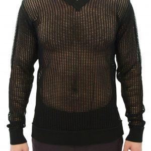 Dolce & Gabbana Elegant V-Neck Dark Green Knitted Sweater