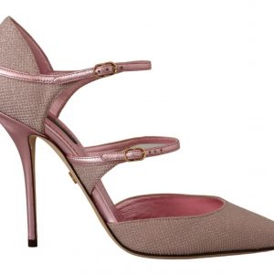 Dolce & Gabbana Pink Glitter High Heel Sandalers