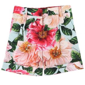 Dolce & Gabbana Shorts - Blå m. Rosa Blomster