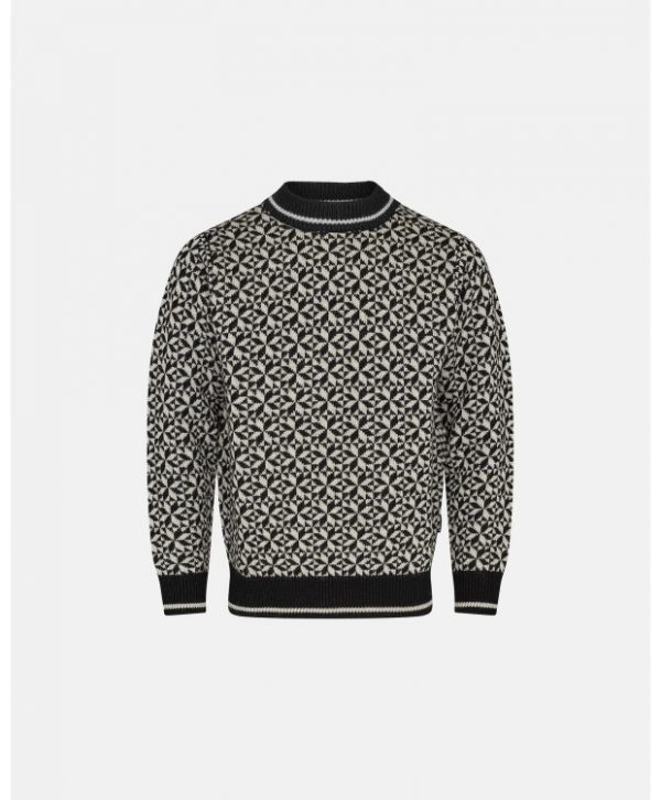 Dovre strik sweatshirt m. mønster