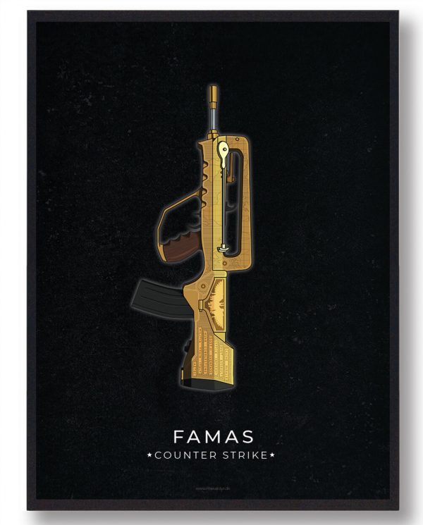 Famas - CS gamerplakater (Størrelse: M - 30x40cm)