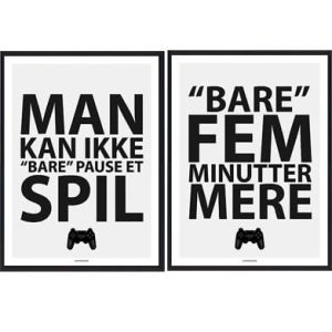 Gamerplakater - plakatsæt (Størrelse: M - 30x40cm)