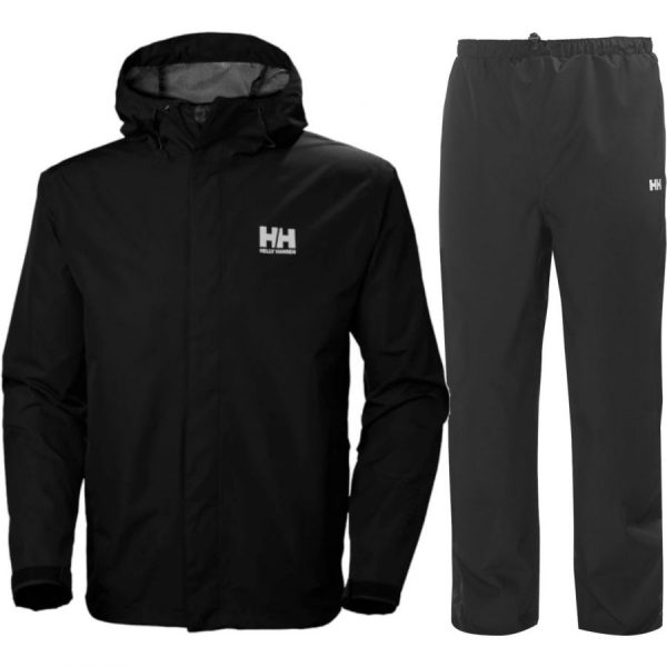 Helly Hansen Seven J, regnsæt, herre, sort