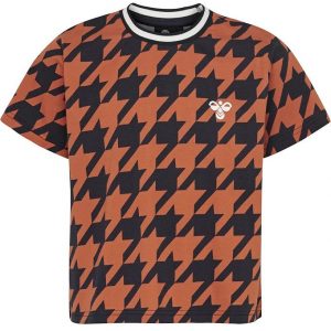 Hummel T-shirt - HMLChick - Navy/Orange m. Tern