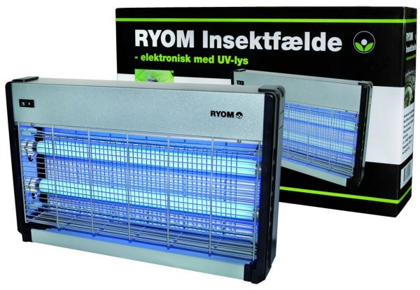 Insektfælde Ryom plast/aluminium 2X15W 150 M2