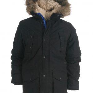 Jack & Jones JR parka jakke, Explore , sort - 140 - 10år