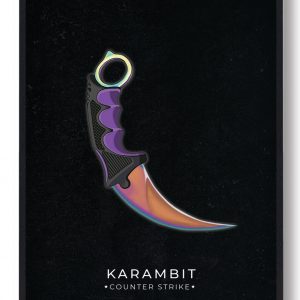 Karambit - CS gamerplakater (Størrelse: M - 30x40cm)