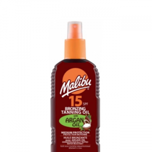 Malibu Bronzing Tanning Oil with Argan SPF15, 200 ml.