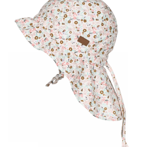 Melton Sommerhat Med Blomster Print UV 50+, Findes I Flere Farver - Legekammeraten.dk