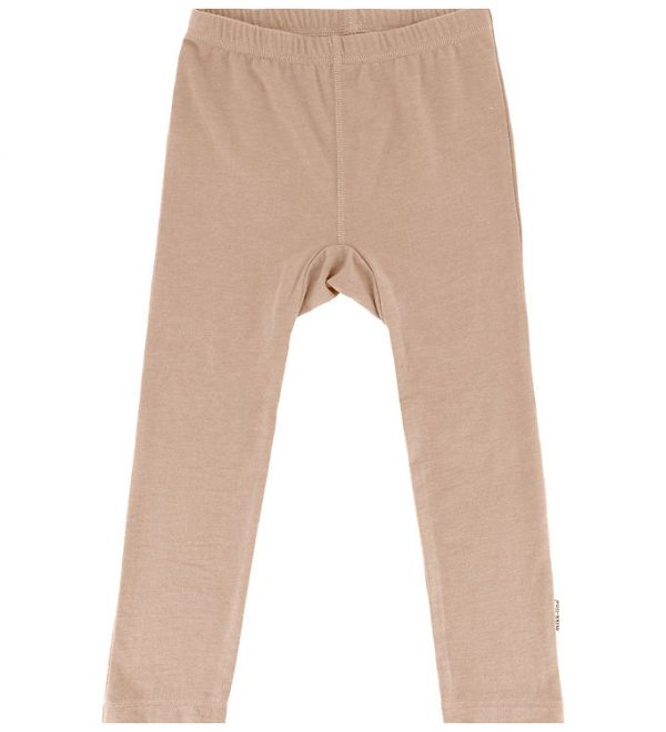 Mikk-Line Leggings - Uld/Bambus - Warm Taupe