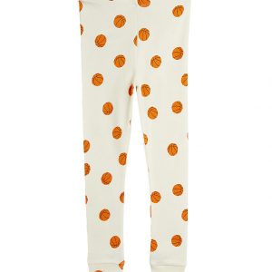 Mini Rodini Leggings - Basketball - Offwhite