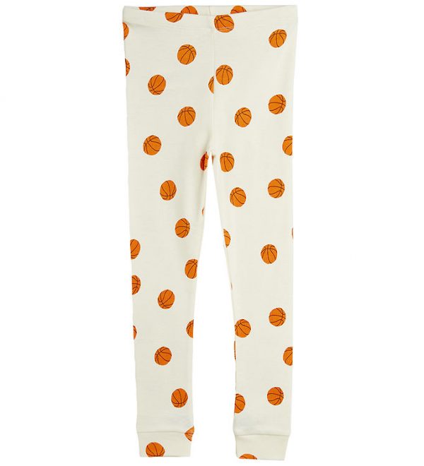 Mini Rodini Leggings - Basketball - Offwhite