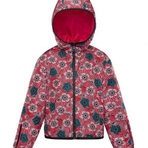 Moncler Jakke - Breanna - Rød m. Blomster