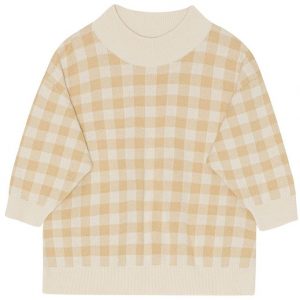 Monsieur Mini Bluse - Strik - Gingham - Moss/Offwhite