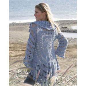 Moonlight Mist by DROPS Design - Jakke Hækleopskrift str. S/M - XL - Small / Medium