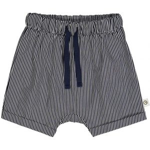 Müsli Shorts - Poplin Stripe - Balsam Cream/Blue Night